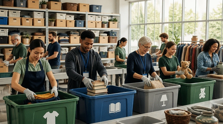 Donation Sorting for Waste Management